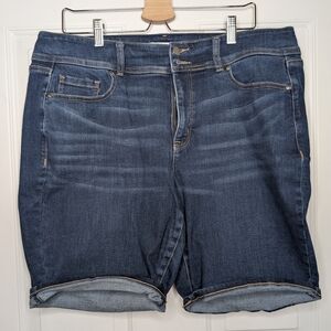 Lane Bryant Blue Jean Shorts with Rolled Cuffs